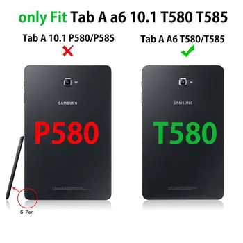 Ohišje Za Samsung Galaxy Tab A6 10.1 2016 T580 T585 SM-T585 T580N Primeru Zajema Tablet Shockproof Težkih S Stojalom Visi Funda