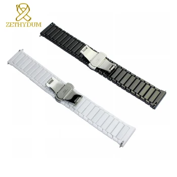 Cerami cwatch trak 16 mm zapestnica watchband 20 mm 22 mm hitro sprostitev ročne band 18 mm za belo, črno gledam pasu ne zbledi