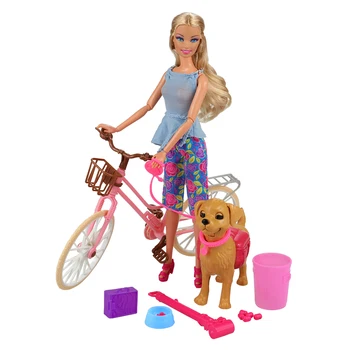 2019 Najnovejši Lepe Ročno Izdelane Igrače Za Pse S 7 Elementi/Veliko Lutka Oprema Kolo Za Barbie Lutka Najboljše Za Rojstni Dan, Božič Najboljše Darilo Za Dekle