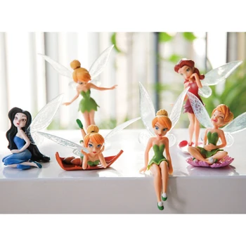 6pcs Disney Številke Lemiti Bell Risanka Silvermist Rosetta Iridessa Dejanje Zbirateljske Model Igrače Za Otroke