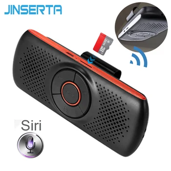 JINSERTA Bluetooth Zvočnik SIRI 3W Zvočnikov avtomobilskega Kompleta za Prostoročno uporabo MP3 Predvajalnik TF Glasba igra Connect 2 Telefonov Zvočnik