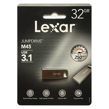 Lexar USB 3.1 M45 USB ključek 32GB 64GB Pen Drive do 250MB/s branje Kovinski usb Memory Stick 128GB Mini Pomnilniški Ključek za Shranjevanje