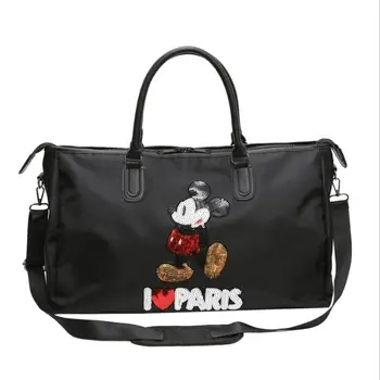 Disney nov modni potovalna torba nepremočljiva sequined Mickey Mouse telovadba torba za prenosni velike zmogljivosti, torba