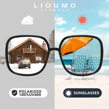 LIOUMO Design Prevelik sončna Očala Za Ženske 2021 Fashion Travel sončna Očala Photochromic Polarizirana Moških UV400 gafas de sol mujer