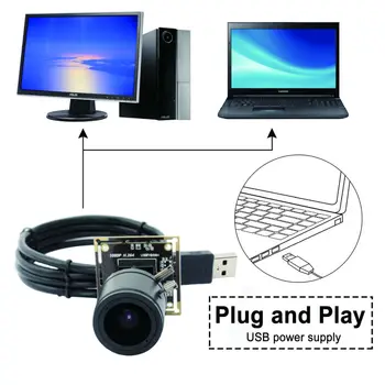 ELP 1080P nadzorne Kamere Nizka osvetljenost kamero usb 2.8-12mm Varifocal Leča 2.0 milijona slikovnih pik Sony IMX322 H. 264 Modula kamere