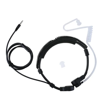 3,5 mm vtič Taktično-Grlo Mikrofon slušalke Prikrito Nastavljiv Prikrito Zraka Cev Slušalke z Grlo Mikrofon za pametne telefone