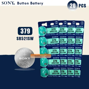 20pcs Sony Prvotne 379 SR521SW D379 SR63 V379 AG0 Watch Baterija Gumb gumbaste, ki NA JAPONSKEM Prvotne blagovne Znamke