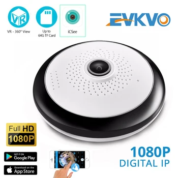 EVKVO ICsee 360 Stopinj Fisheye Wifi Ip CCTV Kamere 1080P VR Brezžični Panoramski Zaprtih Home Security Kamera Z Reža za Kartico SD