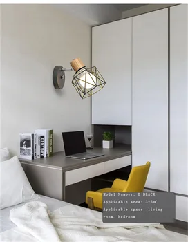 Skandinavski slog Moderne LED Stenske Luči, leseni postelji stenske svetilke stenske rov sodobna Stropna svetilka, zaprtih za kuhinjo spalnica