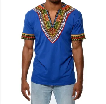 Bela Slim Fit Kratek Rokav Afriške Obleko Majica s kratkimi rokavi Moški Oblačila 2020 Moda Afriške Dashiki Tee Shirt Homme Afriška Oblačila XXL