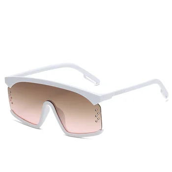 Rimless Prevelik sončna Očala Ženske 2020 Modni Oblikovalec blagovne Znamke Velik Okvir ščit Kvadratnih očala UV400 Odtenkov Za moške Enem Kosu