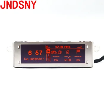 JNDSNY Rdeče zaslon podpira USB in Bluetooth Zaslon rdeča monitor 12 pin za Peugeot 307 207 408 citroen C4 C5 Rdeče Zaslonu.12 pin