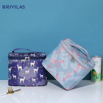 Brivilas kvadratnih kosilo vrečko za ženske ročaj izolacija prenosne toplotne hladilnik vrečko piknik potovanja, shranjevanje nepremočljiva hrane vrečko polje