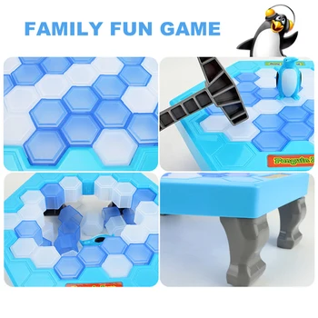 Ice Breaking Mini Pingvin Past, Družabne Igre, Namizni, Za Otroke, Družino Igrače Otrok Smešno Starš-Otrok Interaktivni Stranka Pitne