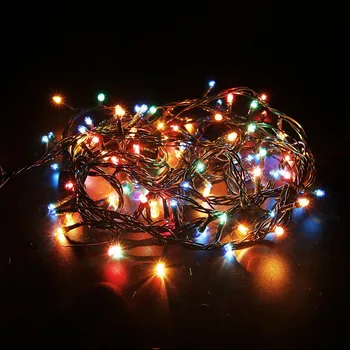 Božično drevo 100Leds Niz luči, Črni kabel z 8 mode controller 4M Dolžina za Stranke, Vrt, Počitnice, za Rojstni dan Dekor SW