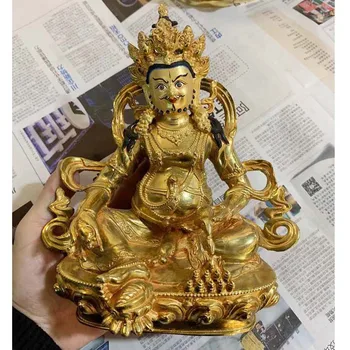 Debelo DOBER DOM družine učinkovita Talisman # Budizem polno Gilding Rumena Jambhala Zambala zlato Bude, kip medenina