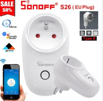SONOFF S26 US/UK/CN/AU/EU WIFI Smart Vtičnice Vtičnice Stikala za Luč Vtičnico Časovnik 220V Brezžični Daljinski upravljalnik Alexa googlova Domača stran