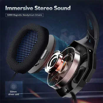 UNITOP NUBWO N13 3,5 mm Gaming Slušalke Glasbo, Slušalke Stereo Nad Uho Žične Slušalke Z Mikrofonom Za PC PS4 Skype Xbox Eno