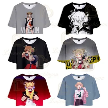 Anime Moj Junak Univerzami Himiko Tog, 3d Print Mode Dame Obreži Zgoraj Ženske T Shirt Priložnostne za Dekle Kratek Tee Majica