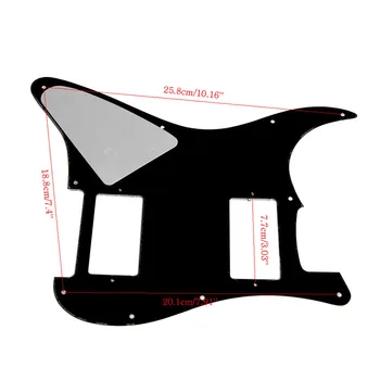 3Ply Black Pearl Kitara Pickguard Za Stratocaster Strat 2 HH Humbucker visoke kakovosti