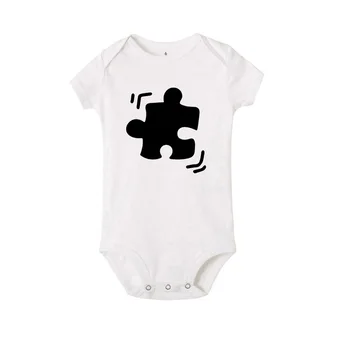 Mamica Me Obleko Srca Puzzle Delni Set Mama Otroka Ujemanje T-Shirt in En Kos Set Baby Tuš Darilo Mama in Mini Obrabe
