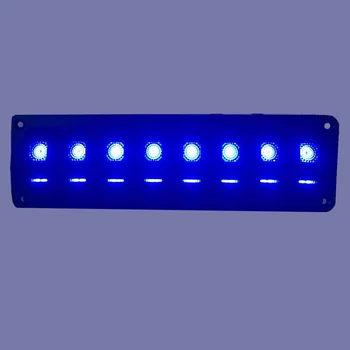 12-14V 8-Banda Nepremočljiva Vezja Modra LED Rocker Stikala Križarjenja za avtomobile, tovornjake, čolne.