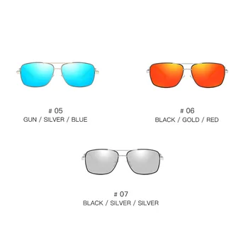 2020 Novih Moških Polarizirana sončna Očala Barva Film Kvadratni Okvir Vožnje Ribolov sončna Očala Za Moške Zrcalni Objektiv