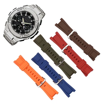 Gume traku moške pin sponke watch pribor za Casio GST watch trak S120 W300GL S110 B100 športne iz nerjavečega jekla, trak