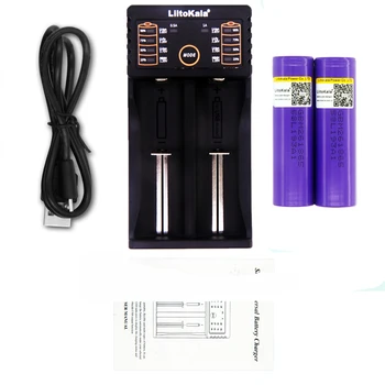 LiitoKala lii-202 USB 26650 18650 bateriji AAA AA Smart Polnilec + 2pcs 3,7 V 18650 2600mAh baterije, Baterije za ponovno polnjenje M26