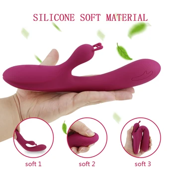 G Spot Rabbit Vibrator za Klitoris in G-spot Stimulacije Nepremočljiva Dildo, Vibrator 10 Močne Vibracije 2 Motornih Massager za Ženske