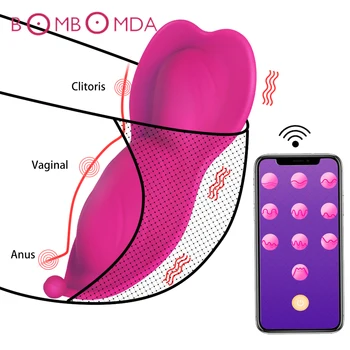 Nosljivi Metulj, Dildo, Vibrator Stimulator Klitorisa APP Remote Control Vibrator Hlačke Vibracijsko Jajce Adult Sex Igrače Za Ženske
