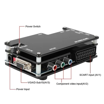 Open Source Scan Pretvornik Kit Retro Igra Konzola OSSC HDMI je združljiv Dustproof Prenosni Izvajanje Dekor za PS1 PS2 Xbox