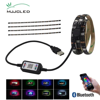 TV Ozadja USB RGB LED Trakovi Bluetooth 5V Tira LED Trak SMD 5050 Prilagodljiv Trak za TV Računalnik Polarizirani Svetlobi