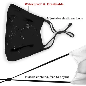 Moški Ženske 3D Smešno Tiskanje Tiskanih Onesnaževanja Spatter Obraz 5PC Maske Ščit Stroj za Večkratno uporabo Usta Kritje Mascarilla Masko