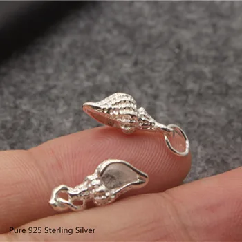Buyee 925 Sterling Srebro DIY Nakit Ugotovitve Lepe Žive Conch Obesek čarobne gumbe za Zapestnico Nakit Accessorie