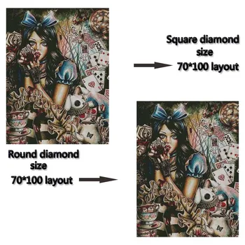 5D Diy Diamond Slikarstvo Navzkrižno Šiv Ročno Diamond Vezenje Okrasnih Diamond Risanka Dekle, Doma dekor 267