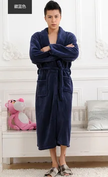 2019 Pozimi, Jeseni debel flanela za moške, ženske Plašče Kopel gospodov homewear moški sleepwear salonih pižamo pižame