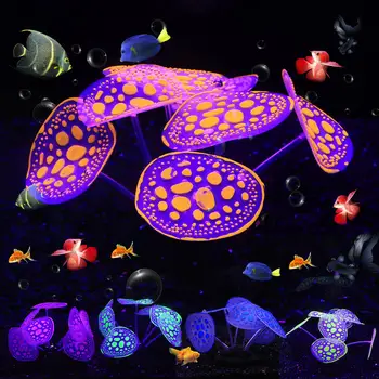 Akvarij Ornament Akvarij Dekoracijo Listov Silikonski Umetno Koralni Rastline Ornament Decors Za Fish Tank Akvarij D30