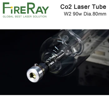FireRay Štip W2 90W-100W CO2 Laser Cev Dolžine 1200mm Dia.80 mm za Co2 Laser Graviranje Rezanje