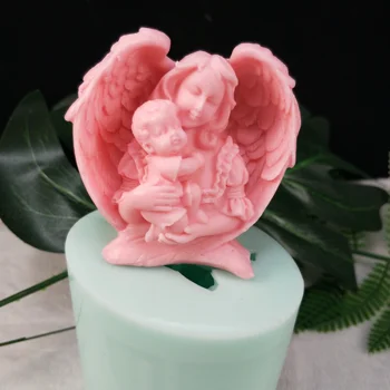 3D Art Silikona, Mati in Otrok Krila Sadra Plesni Milo Čokolada Sveča Sladkarije materinski Dan Plesni Torto Gline Dekoracijo Kalupi