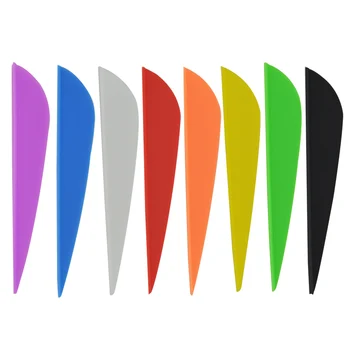 100 kozarcev 3inch Lokostrelstvo Perje 8 Color Shield in Spustite Obliko Cut Fletching Gume Krilne Puščico Lov Streljanje Dodatki