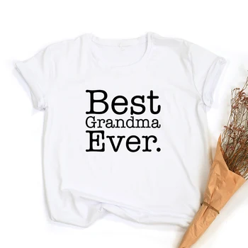 Najboljša Babica Kdaj T-Majica Najboljša Mama T Shirt Darilo za Novo Grammy Srčkan Mater Dan Tee Smešno Babica T Majice Oblačila