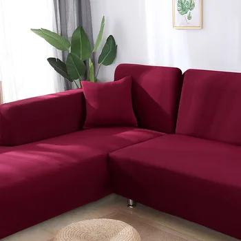 Barva kavč, prevleke za dnevni prostor kavč brisačo drsi kavč kritje strech L-obliki kavč potrebe 2 kosa
