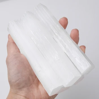 1pcs 85-90 g 12 cm Selenit Quartz Raw Kristal Zdravljenja Palico Točke Naravni Kamni Mineralnih odvzem