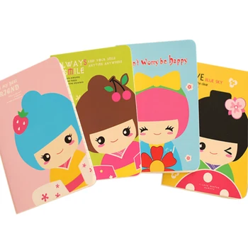 20pcs/veliko Japonski Kimono Dekle Mini Beležnica Srčkan Zvezek Risanka Opomba Knjigo Mala Šola Oskrbuje Debelo