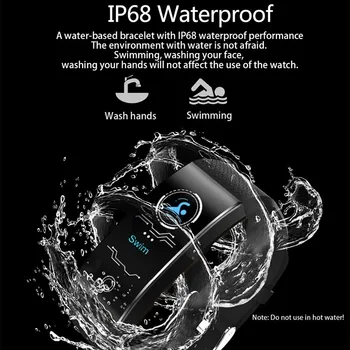 QW18 Pametna Zapestnica IP68 Vodotesen Fitnes Tracker Srčnega utripa, Krvnega Tlaka, Srčno Zapestnica Smart Band za Android IOS