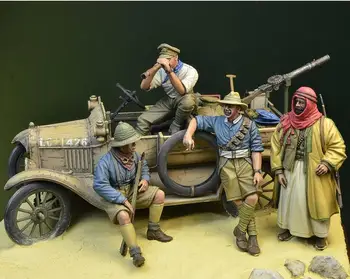 1/35 Obsega Sklop Smolo Slika komplet prve svetovne vojne ANZAC Puščavi 4 Številke, ki niso vključeni avto