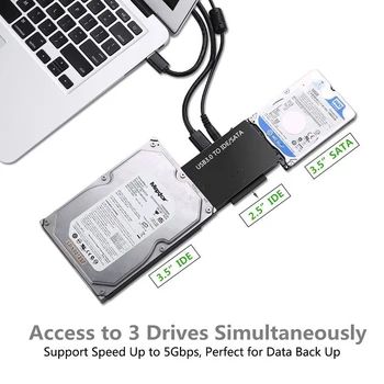 USB 3.0, Da SATA, IDE, ATA Podatkov Adapter 3 V 1 Za Prenosni RAČUNALNIK 2.5