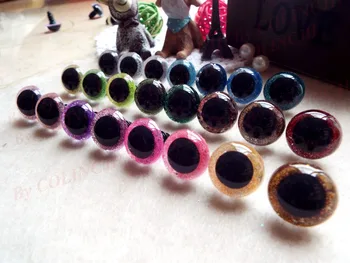 50pairs(100 kozarcev) 15 mm/18 mm Pisane Ročno pobarvane Oči Varnost Za Amigurumi Lutka Mešane Barve