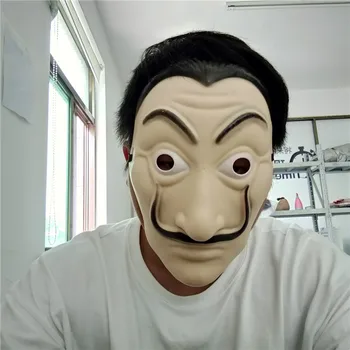 Otrok Salvador Dalí Film Hiša iz Papirja La Casa De Papel Cosplay Stranke Halloween Masko Denar Heist Kostum & Maska